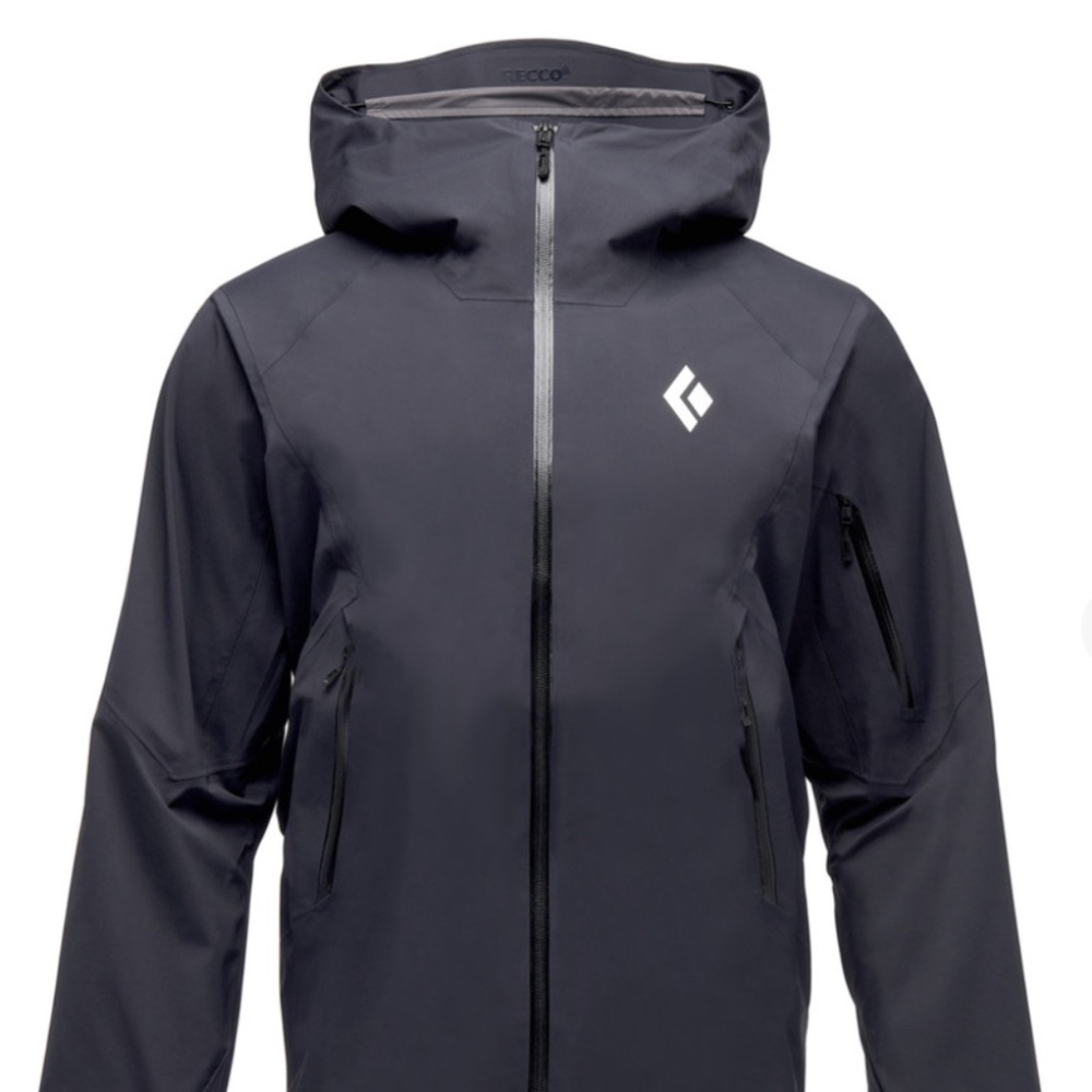 Black Diamond Recon LT Stretch Shell in black. Men’s Size Medium